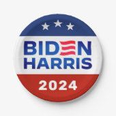 Biden Harris in 2024 voor de presidentsverkiezinge Papieren Bordje (Voorkant)