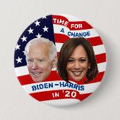 Biden Harris in '20 Ronde Button 7,6 Cm (Voorkant)