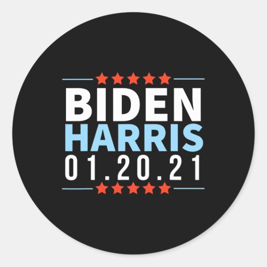 Biden Harris Inaugur van de verkiezingsoverwinning Ronde Sticker (Voorkant)