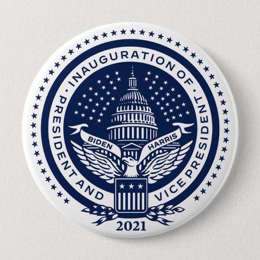 Biden Harris Inaugural Logo Inauguration Day 2021 Ronde Button 4,0 Cm (Voorkant)