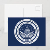 Biden Harris Inaugural Logo Inauguration Day Blue Briefkaart (Voorkant / Achterkant)