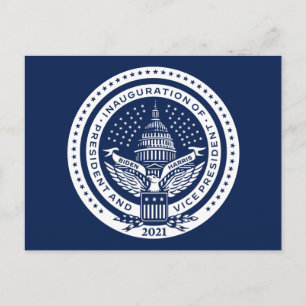 Biden Harris Inaugural Logo Inauguration Day Blue Briefkaart