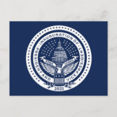 Biden Harris Inaugural Logo Inauguration Day Blue Briefkaart (Voorkant)