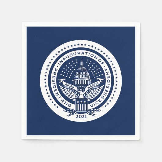 Biden Harris Inaugural Logo Inauguration Day Blue Servet (Voorkant)