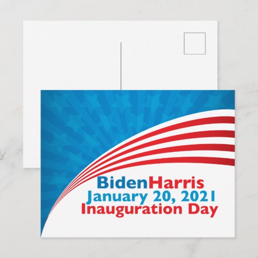 Biden Harris Inauguration Day American Flag Briefkaart (Voorkant / Achterkant)