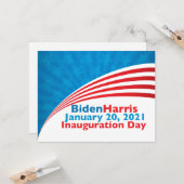 Biden Harris Inauguration Day American Flag Kaart (Voorkant / Achterkant in situ)