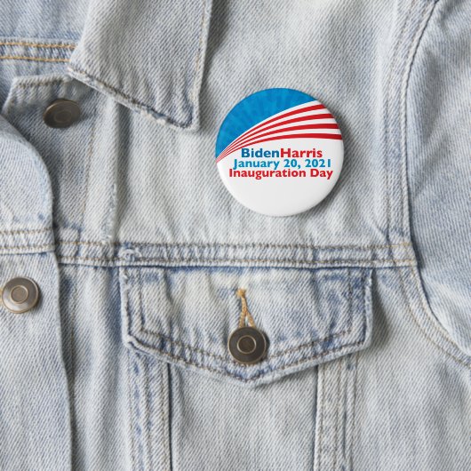 Biden Harris Inauguration Day American Flag Ronde Button 5,7 Cm (In situ)