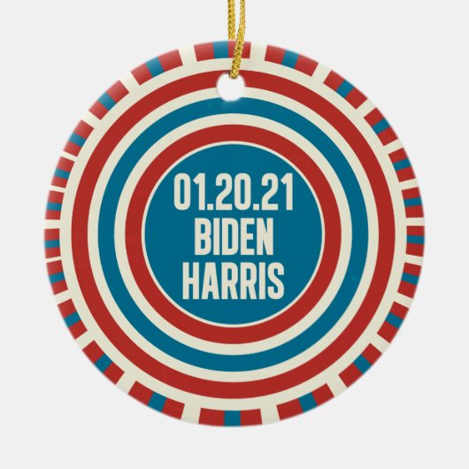 Biden Harris Inauguration Day Politieke Keepslag Keramisch Ornament (Voorkant)