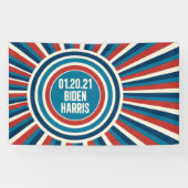 Biden Harris Inauguration Day Red White Blue Spandoek (Horizontaal)