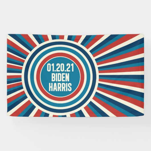 Biden Harris Inauguration Day Red White Blue Spandoek (Horizontaal)
