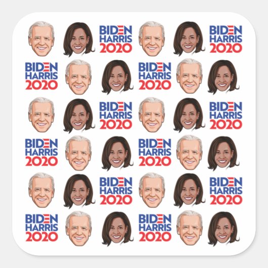 Biden Harris/Joe en Kamala Vierkante Sticker (Voorkant)