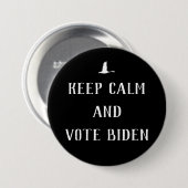 Biden Harris "Keep Calm and Vote Biden" 2020 blauw Ronde Button 7,6 Cm (Voorkant /achterkant)