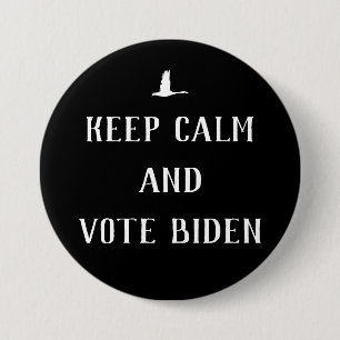 Biden Harris "Keep Calm and Vote Biden" 2020 blauw Ronde Button 7,6 Cm