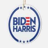 Biden Harris Keramisch Ornament (Links)