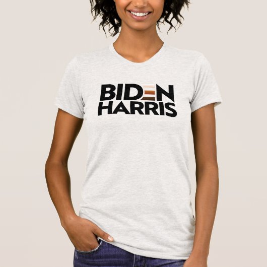 Biden Harris Kleurrijke Mensen Pride T-Shirt (Voorkant)
