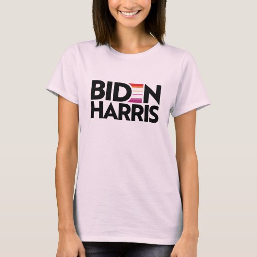 Biden Harris Lesbische Pride T-Shirt (Voorkant)