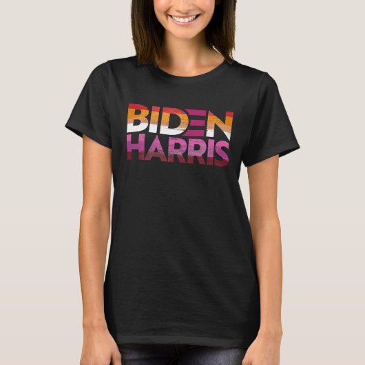 Biden Harris Lesbische Pride T-shirt (Voorkant)
