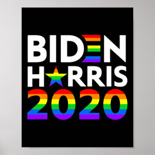 Biden Harris Lgbt Gay Pride Regenboogvlag  Poster