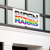 Biden Harris LGBTQ+ trots Spandoek (Buitenkant Gebouw)