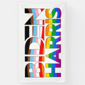 Biden Harris LGBTQ+ trots Spandoek (Verticaal)