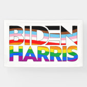 Biden Harris LGBTQ+ trots Spandoek (Horizontaal)