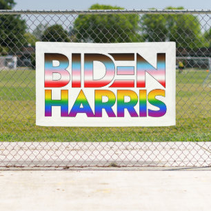 Biden Harris LGBTQ+ trots Spandoek