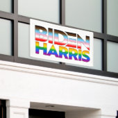 Biden Harris LGBTQ+ trots Spandoek (Buitenkant Gebouw)