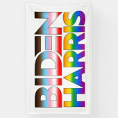 Biden Harris LGBTQ+ trots Spandoek (Verticaal)