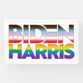 Biden Harris LGBTQ+ trots Spandoek (Horizontaal)