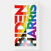 Biden Harris LGBTQ+ Voortgang Pride Spandoek (Verticaal)