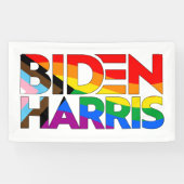 Biden Harris LGBTQ+ Voortgang Pride Spandoek (Horizontaal)