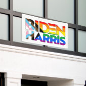 Biden Harris LGBTQ+ Voortgangs Pride Spandoek (Buitenkant Gebouw)