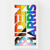 Biden Harris LGBTQ+ Voortgangs Pride Spandoek (Verticaal)