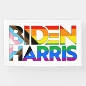 Biden Harris LGBTQ+ Voortgangs Pride Spandoek (Horizontaal)