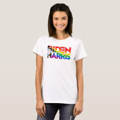 Biden Harris LGBTQ+ Voortgangsprijs T-shirt (Voorkant volledig)