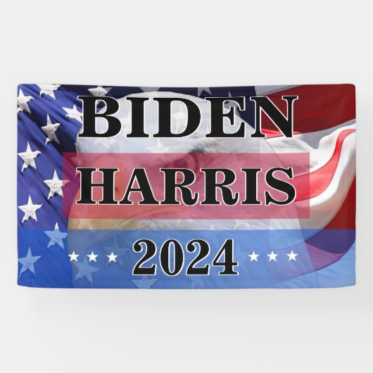 Biden Harris Niet-officiële campagne 2024 Banner (Horizontaal)