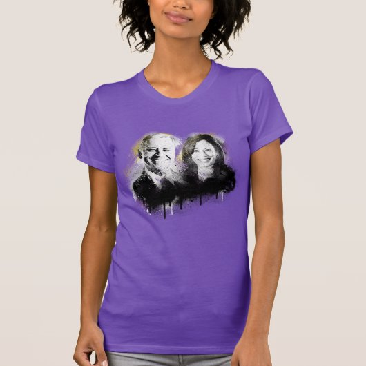 Biden Harris Non-binair Pronk T-Shirt (Voorkant)