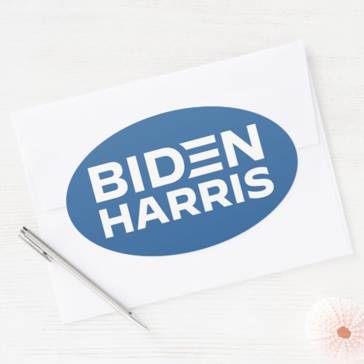 BIDEN HARRIS OVALE STICKER (Envelop)