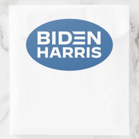 BIDEN HARRIS OVALE STICKER (Tas)