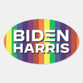 BIDEN HARRIS OVALE STICKER (Voorkant)