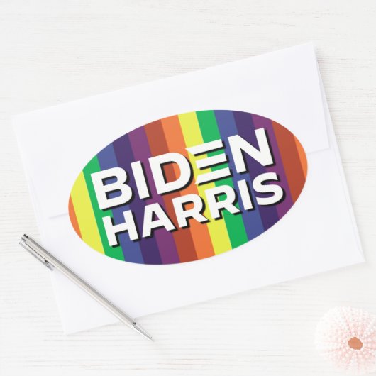 BIDEN HARRIS OVALE STICKER (Envelop)