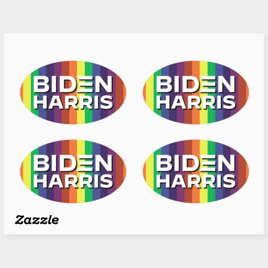 BIDEN HARRIS OVALE STICKER (Vel)