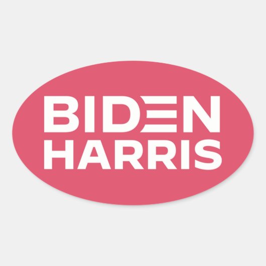 BIDEN HARRIS OVALE STICKER (Voorkant)