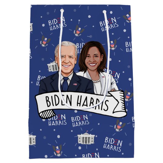 Biden Harris Party Medium Cadeauzakje (Achterkant)