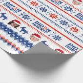 Biden Harris Pattern Holiday Wrapping Paper Cadeaupapier (Hoek)