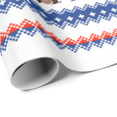 Biden Harris Pattern Holiday Wrapping Paper Cadeaupapier (Rol Hoek)