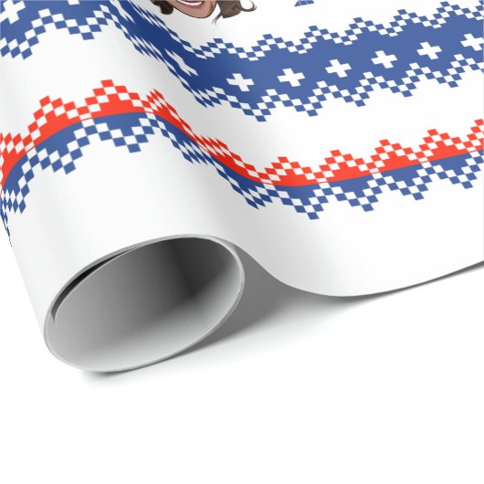 Biden Harris Pattern Holiday Wrapping Paper Cadeaupapier (Rol Hoek)