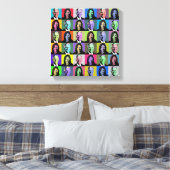 Biden Harris Pop Art (36 kleuren) Canvas Afdruk (Insitu (Slaapkamer))
