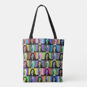 Biden Harris Pop Art (36 kleuren) Tote Bag (Achterkant)