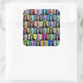 Biden Harris Pop Art (36 kleuren) Vierkante Sticker (Tas)